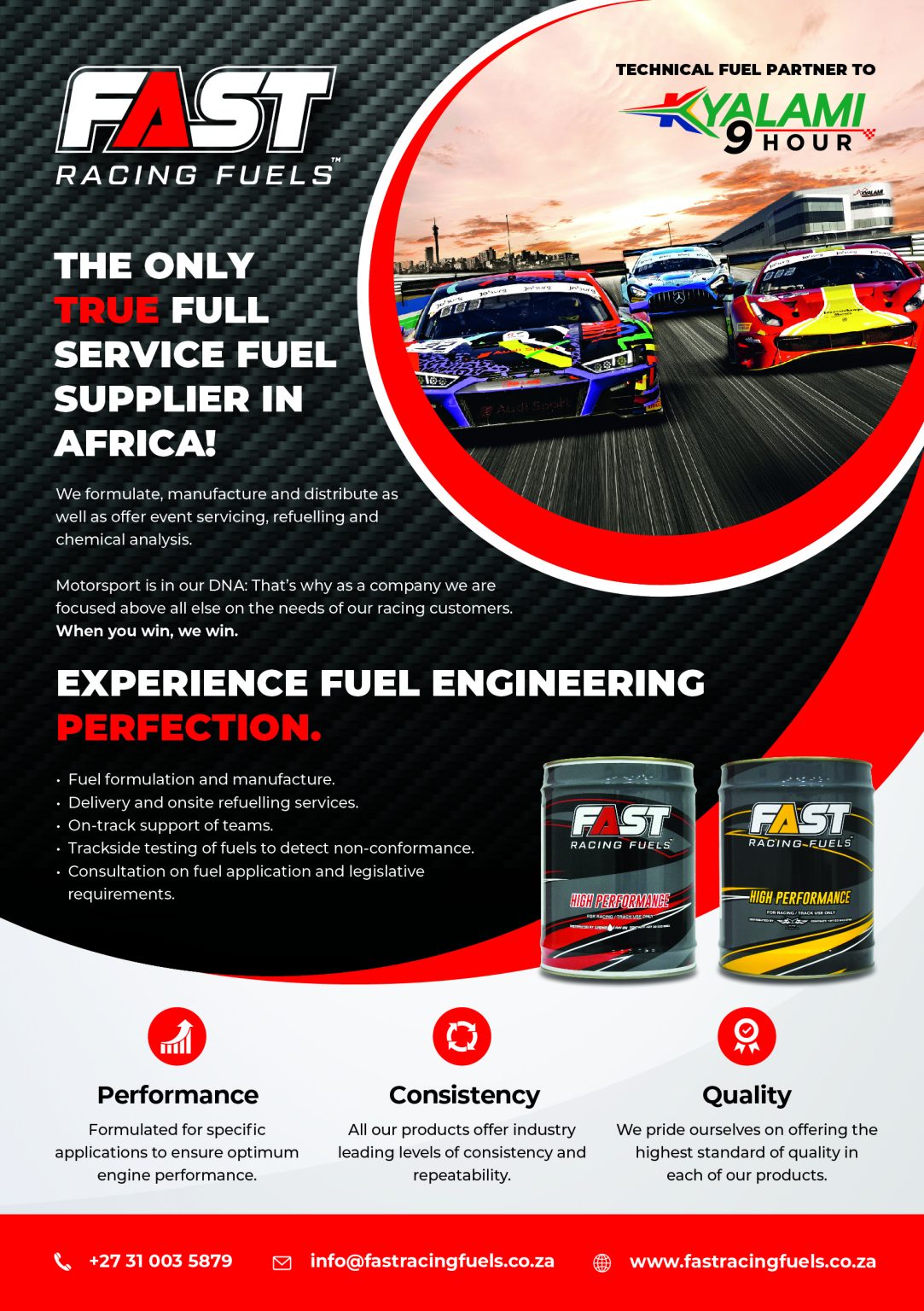 Technical Fuel Partner to Kyalami 9 Hour - Fast Racing Fuels